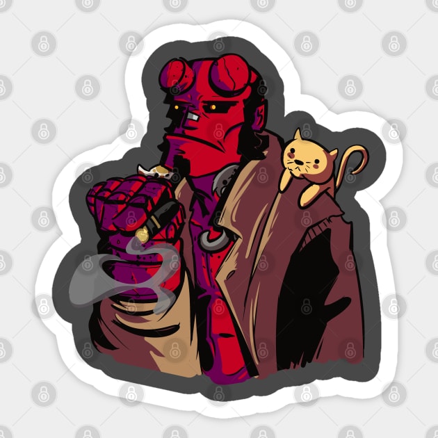 hellboy Sticker by inkpocket